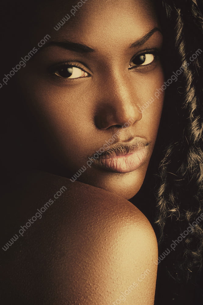 A advertising photoshoot of a black model 