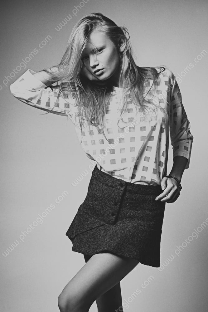 Example of a fashion shot of a Swedish model 